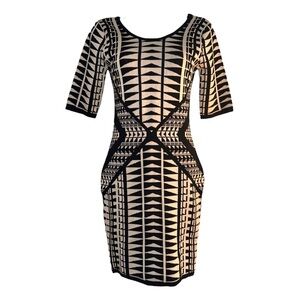 🐿️ Rue21 Geometric Bodycon Sweater Dress – Size S